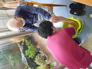 入浴剤の良い香りのするお湯で気持ちよさそうにされておりました。